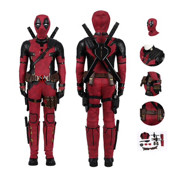 Kids Deadpool 3 Wade Wilson Cosplay Costume Deadpool Wolverine Halloween Outfit Becostume